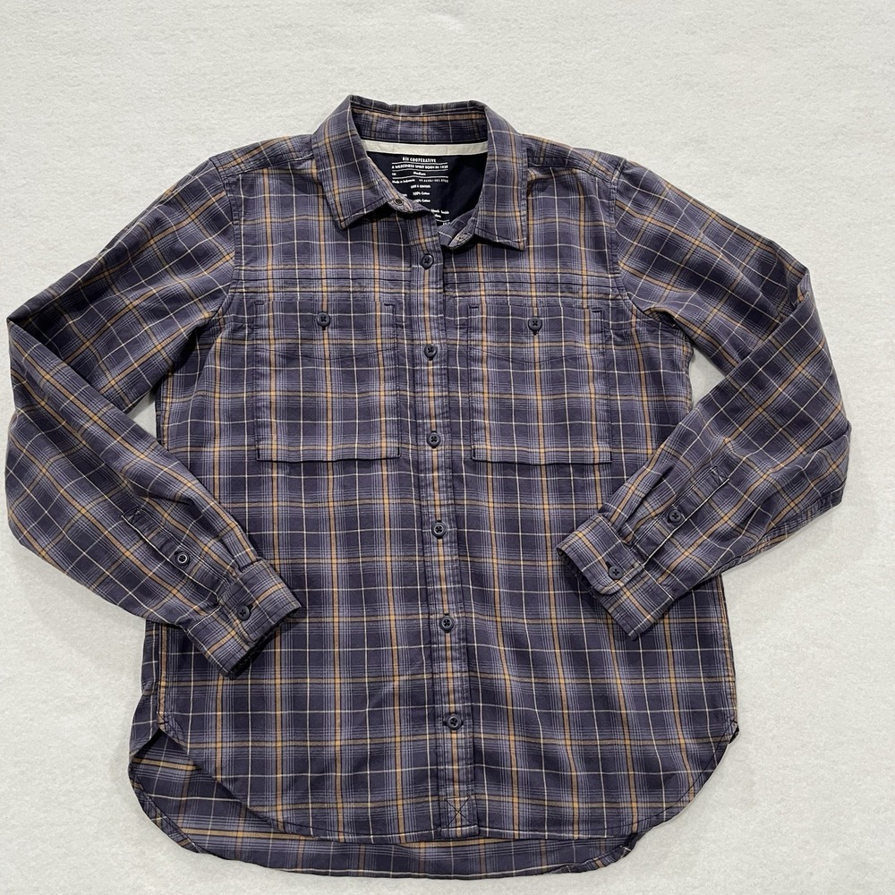 REI Co-Op Wallace Lake Plaid Flannel Shirt Women's MD Purple Outdoors Camp Hike